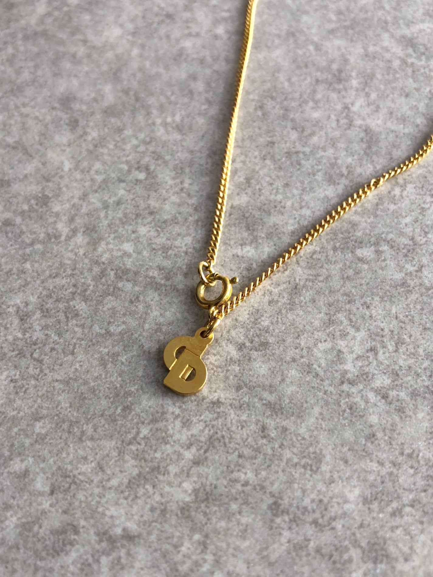Christian Dior Rhinestone Necklace Gold Vintage dbjtpu