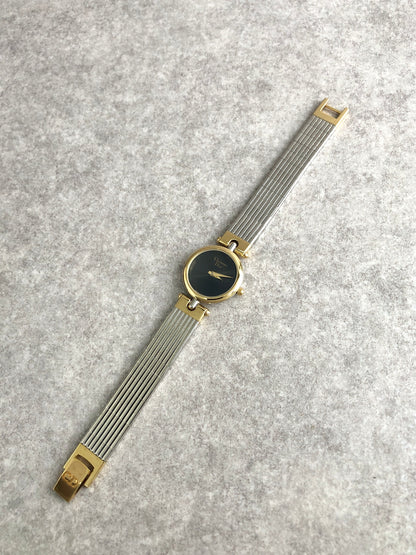 Christian Dior Quartz Watch Silver×Gold 3025 Vintage y5w3g6