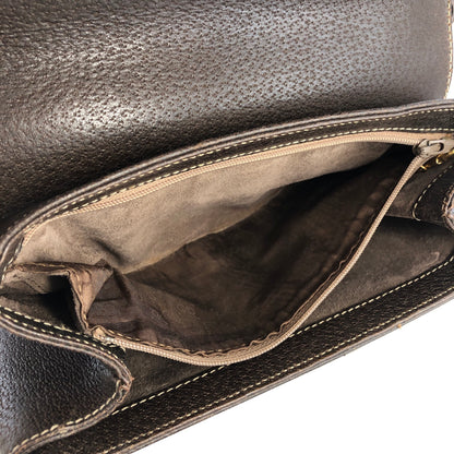 GUCCI Bamboo Leather Shoulder bag Brown Vintage 5bwuc7