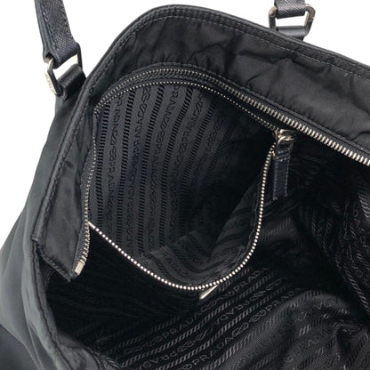 PRADA Tessuto Triangle Logo Totebag Black Vintage 8caxp5