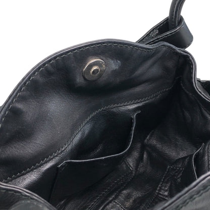 Christian Dior Cannage Round Shoulder bag Black Vintage kb2urx