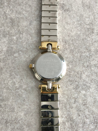 Christian Dior Logo Watch Silver 3025 Vintage f3fak4