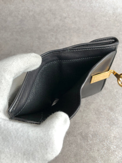 GUCCI GG logo Folded Wallet Black Vintage iy8zet