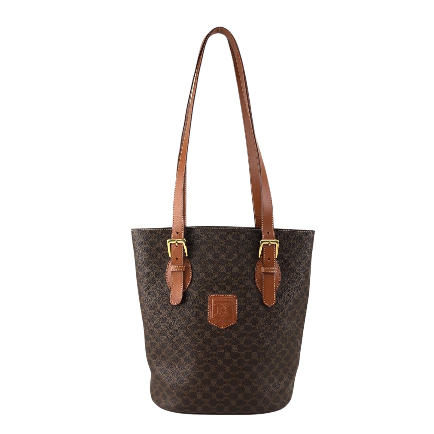 CELINE Macadam Blason Totebag Brown Vintage krmf4c