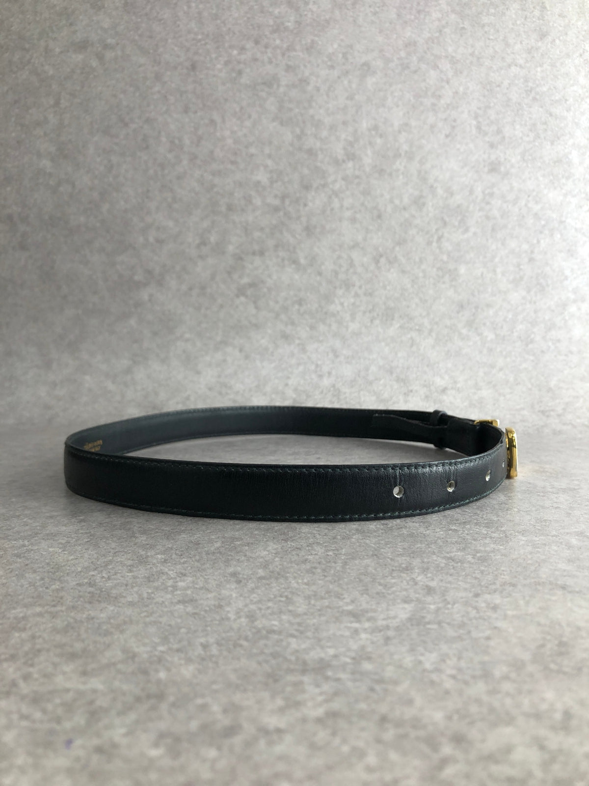 CELINE Horse Carriage Belt Black Vintage 5x3rxn