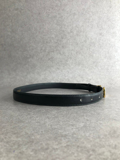 CELINE Horse Carriage Belt Black Vintage 5x3rxn