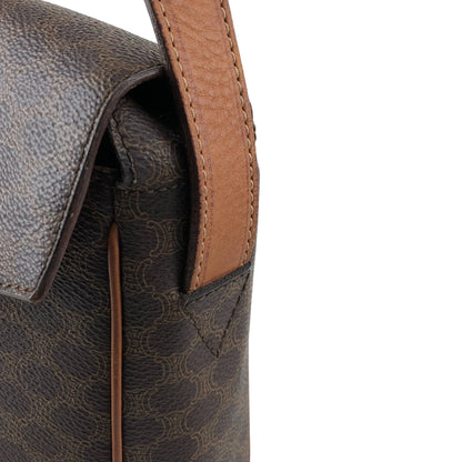 CELINE Macadam Horseshoe Shoulder bag Brown Vintage uuau5i