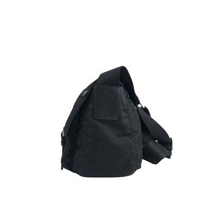 PRADA Tessuto Triangle Logo Shoulder bag Black Vintage t2gb5a