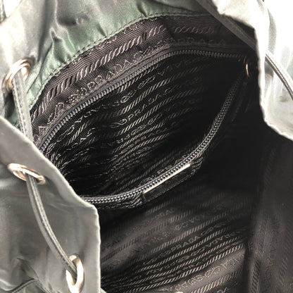 PRADA Tessuto Triangle Logo Bucket bag Green Vintage nxdhfi
