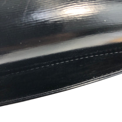 Yves Saint Laurent Logo Nylon Leather Top Handle Handbag Black Vintage w3hmrm