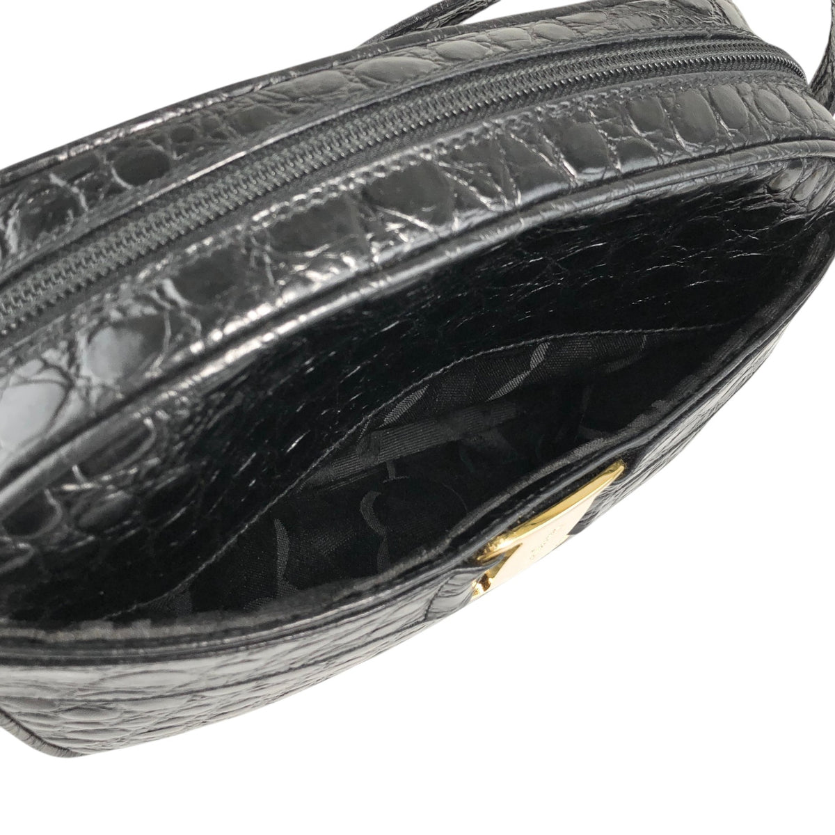 Salvatore Ferragamo Logo Shoulder bag Black Vintage 2vgt32