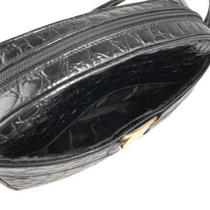 Salvatore Ferragamo Logo Shoulder bag Black Vintage 2vgt32