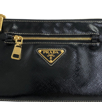 PRADA Triangle Logo Two-way Small Handbag Shoulder bag Black Vintage 4ndzyf