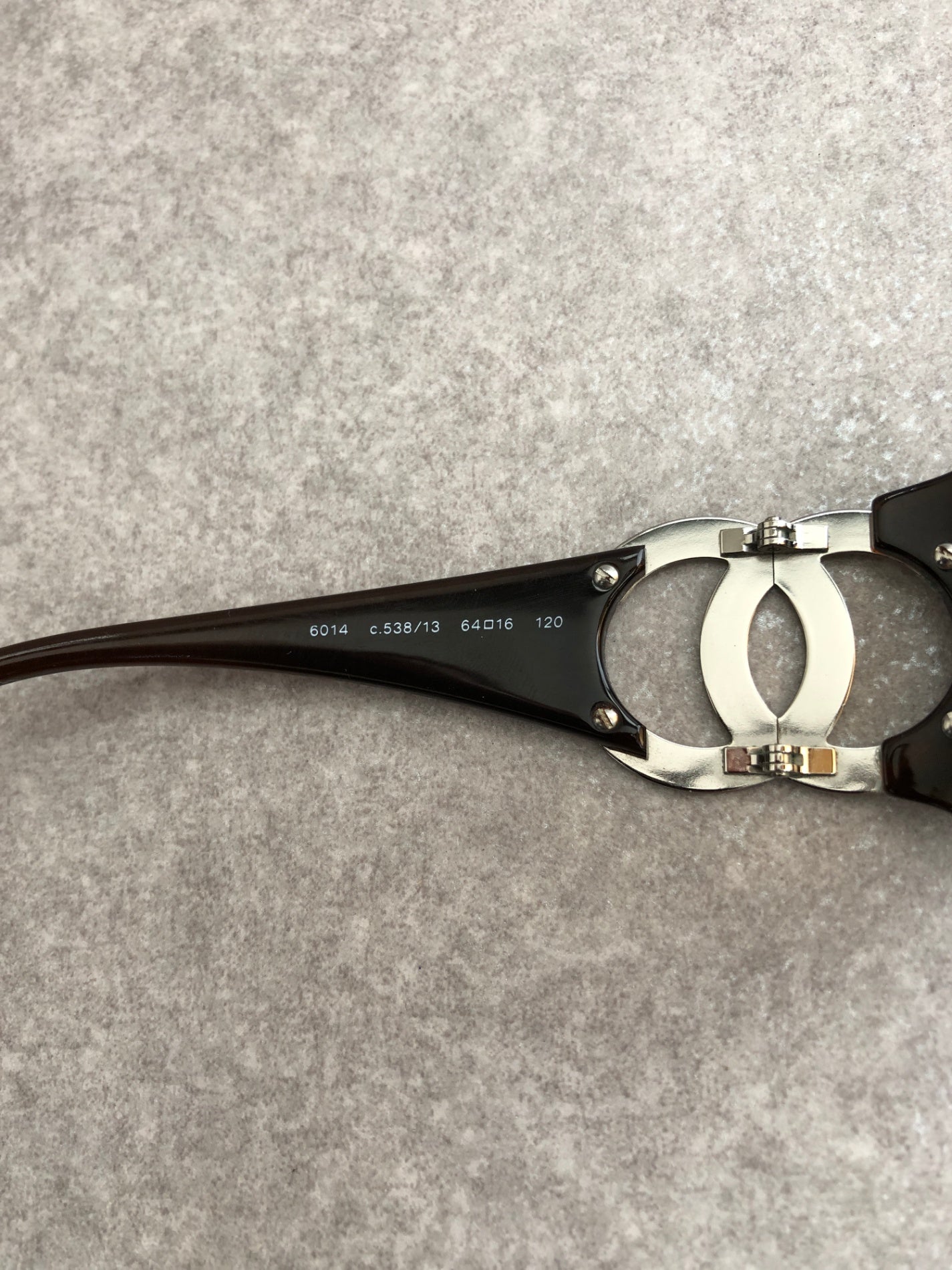 CHANEL Coco Mark Sunglasses Brown Vintage 2naxv6