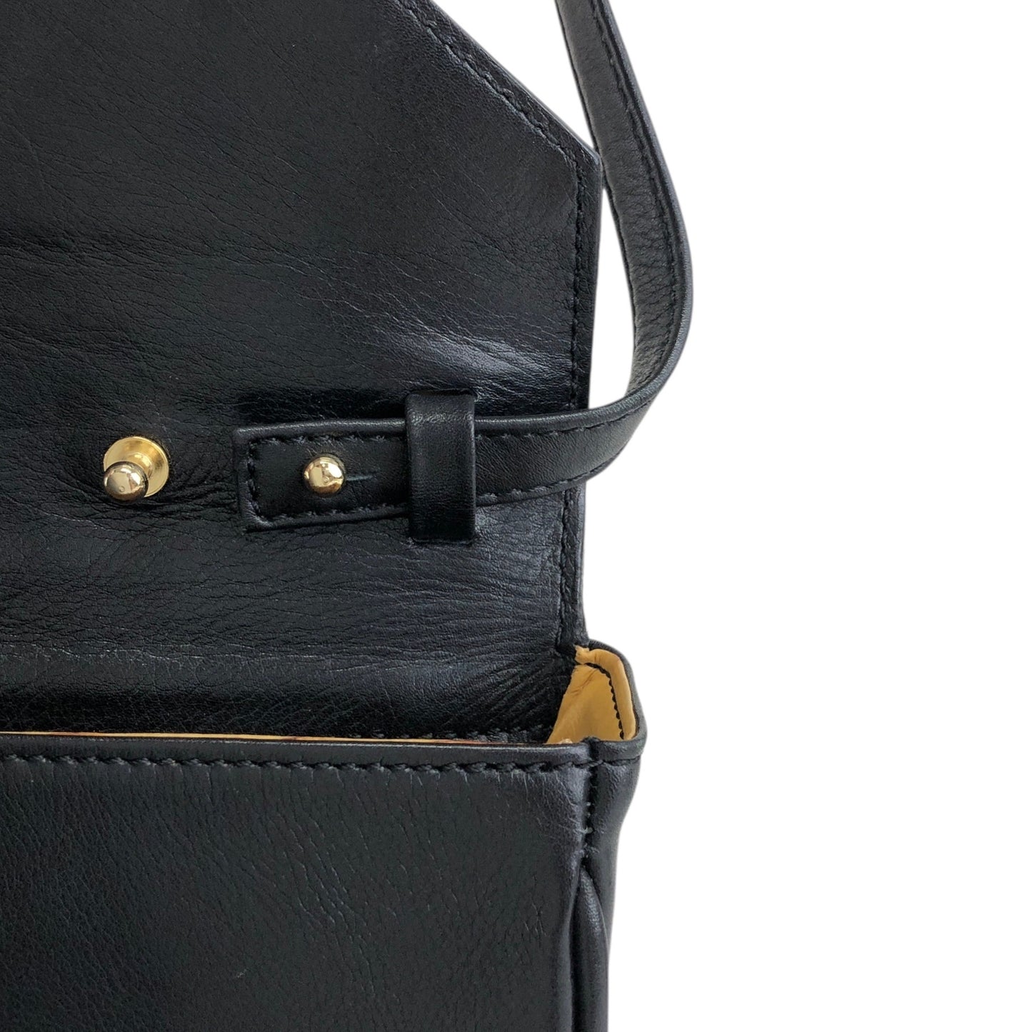 CELINE Blason Crossbody Shoulder bag Black Vintage byue3n