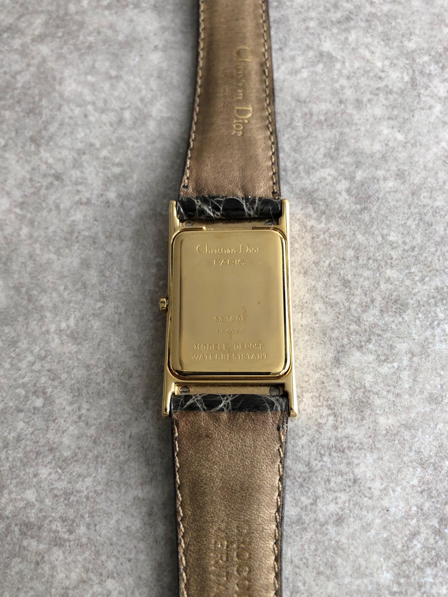 Christian Dior CD Logo Watch Gold Vintage a2gt8i