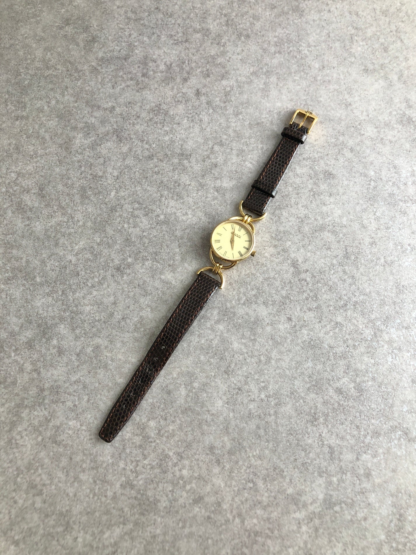 GUCCI Watch Brown Vintage zvytwv