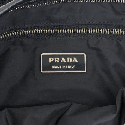 PRADA Tessuto Triangle Logo Shoulder bag Black Vintage 7hmnip