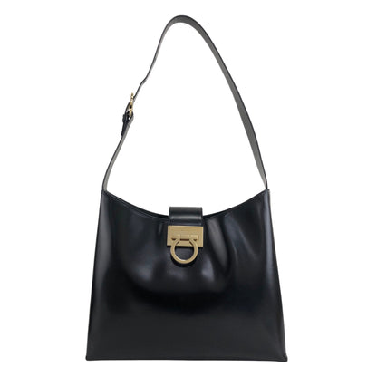 Salvatore Ferragamo Gancini Shoulder bag Black Vintage j6g6xf