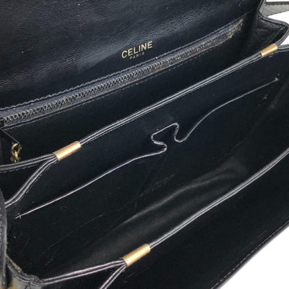 CELINE Horse Carriage Shoulder bag Black Vintage bxg55y