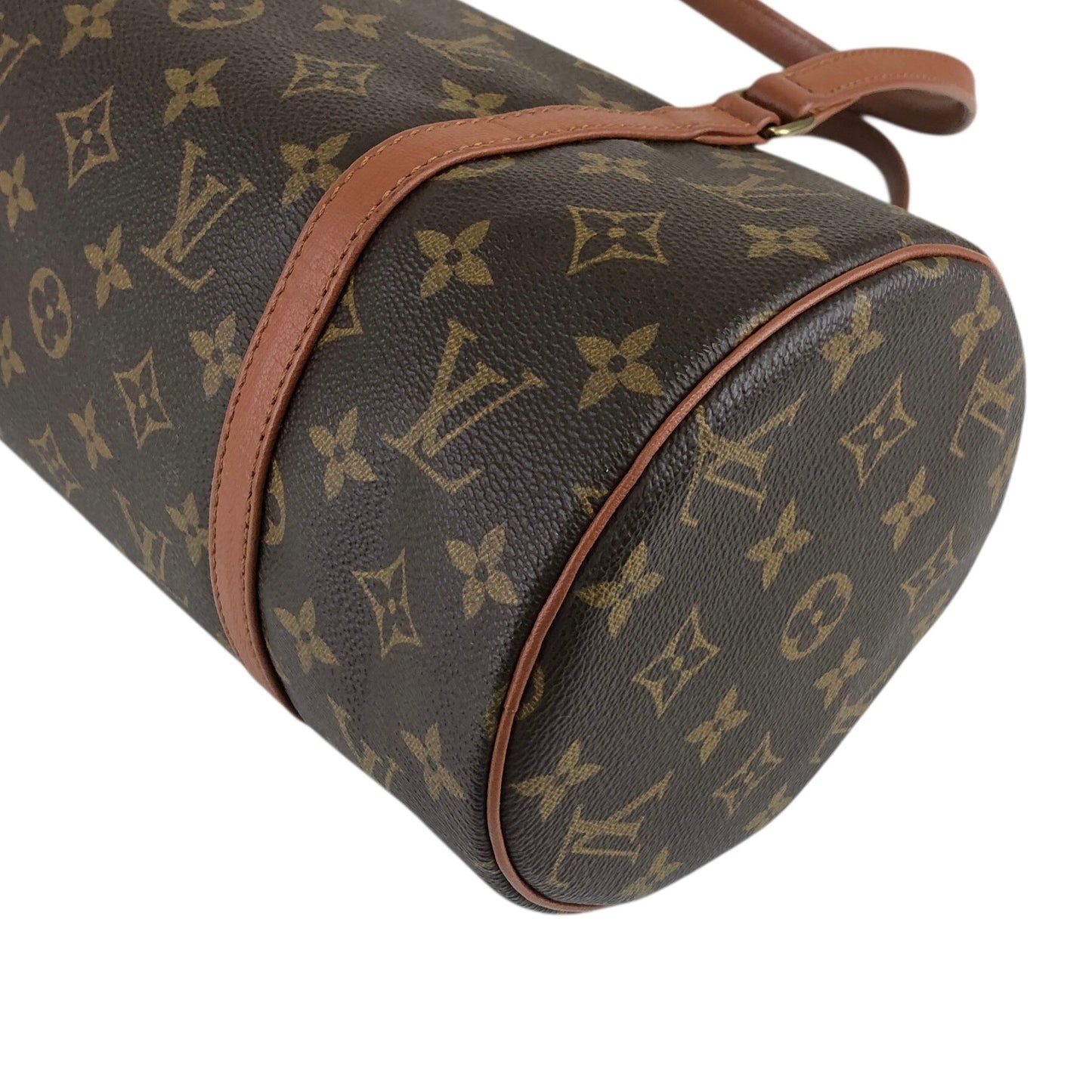 LOUIS VUITTON Monogram Handbag Brown Vintage suazrs