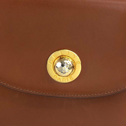 CELINE Starball  Leather Small Chain Shoulder bag Brown Vintage spbb4m