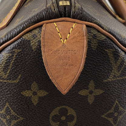 LOUIS VUITTON Monogram Boston bag Handbag Brown Vintage ancjxg