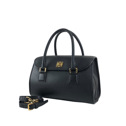 LOEWE Anagram Two-way Handbag Shoulder bag Black Vintage rz7tmx