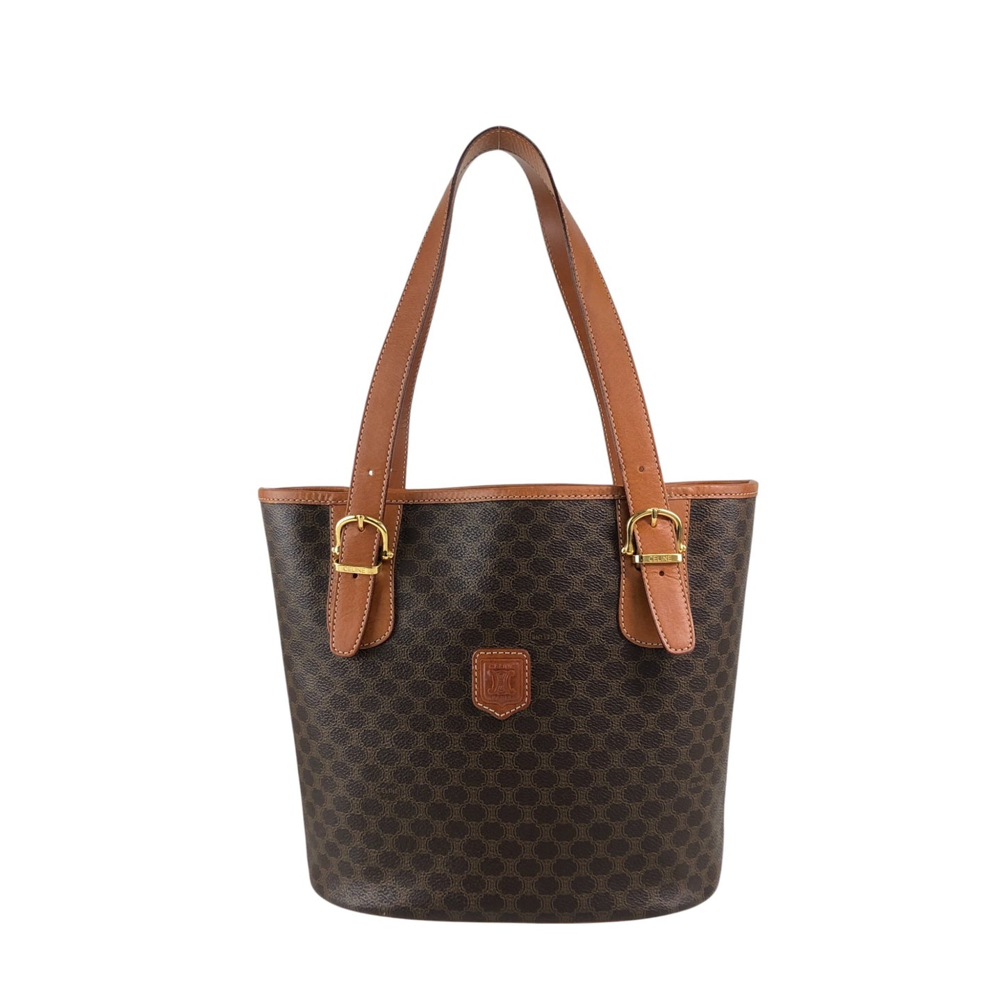 CELINE Macadam Blason Totebag Brown Vintage 53y3ej