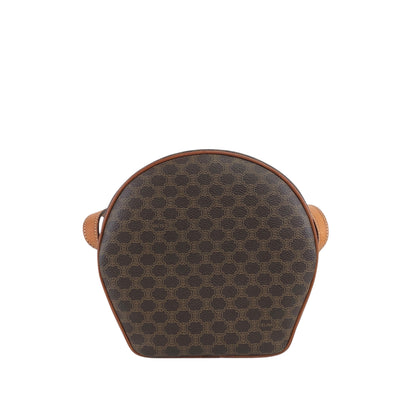 CELINE Macadam Gancini Round Shoulder bag Brown Vintage f76bfn
