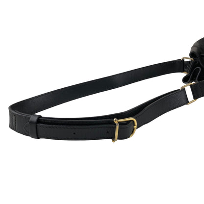 CELINE Blason Drawstring Shoulder bag Black Vintage rzrkng