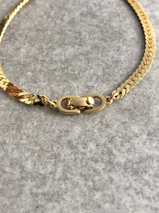 Christian Dior CD Logo Bracelet Gold Vintage jmr7w6