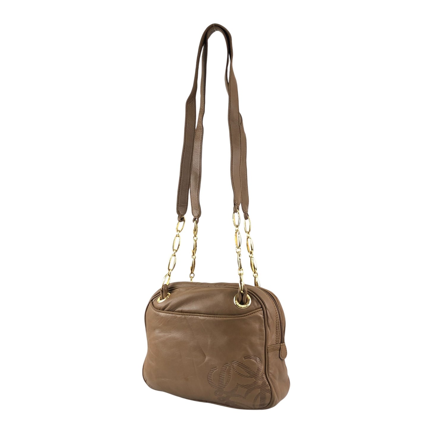 LOEWE Anagram Shoulder bag Brown Vintage 4a627g