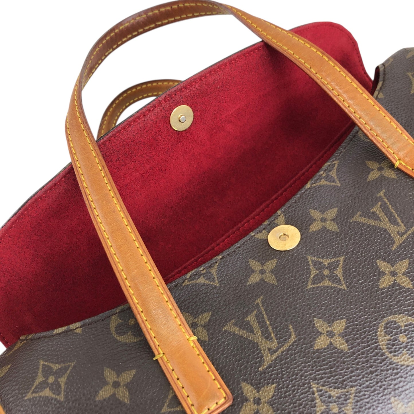 LOUIS VUITTON Monogram Handbag Brown Vintage kjp7uf