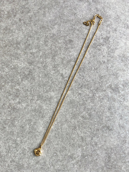 Christian Dior CD Logo Necklace Gold Vintage wwwbfu
