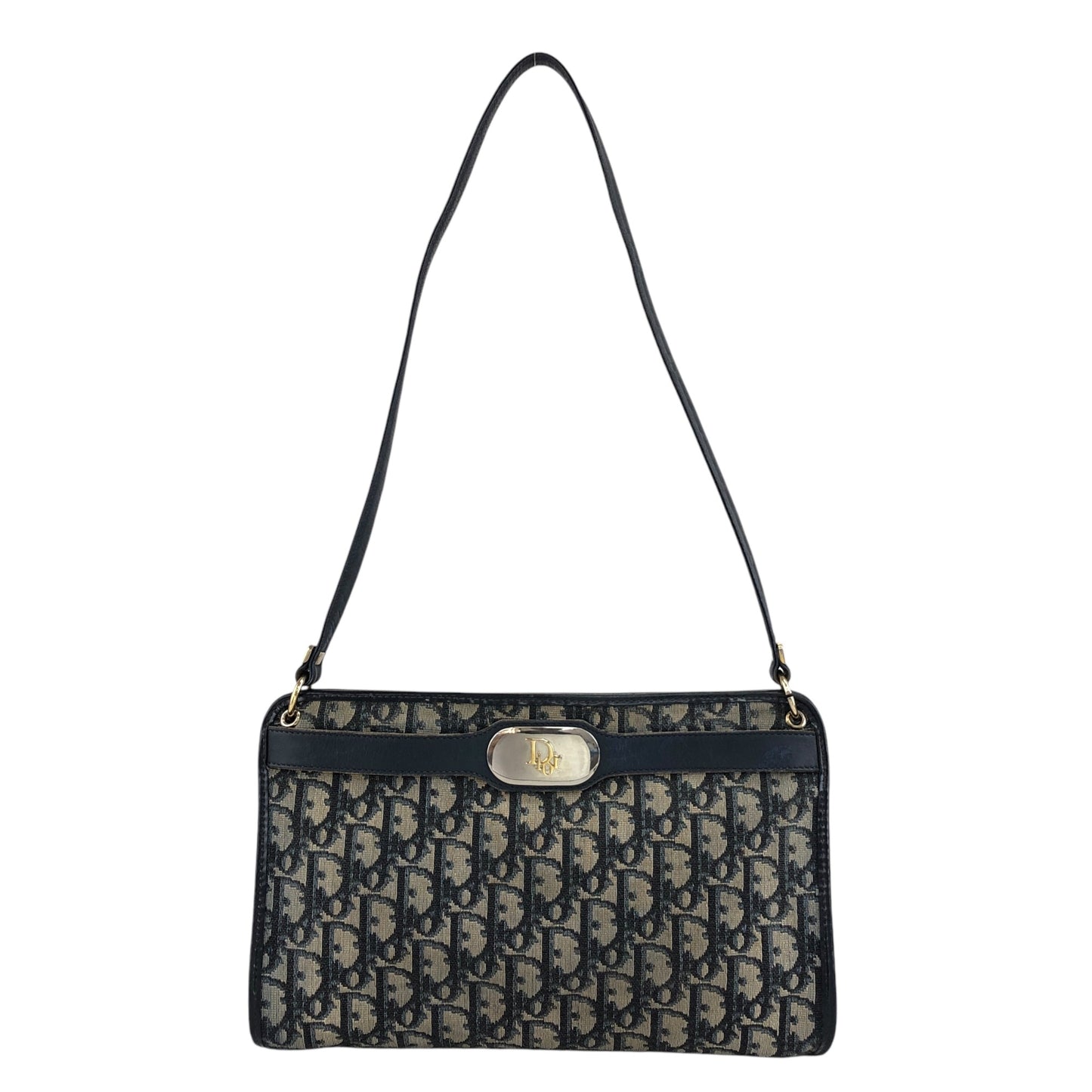 Christian Dior Trotter Logo 單肩包 海軍藍 復古 thm6uu