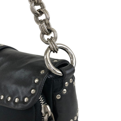 PRADA Triangle Logo Shoulder bag Black Vintage tiuxdg