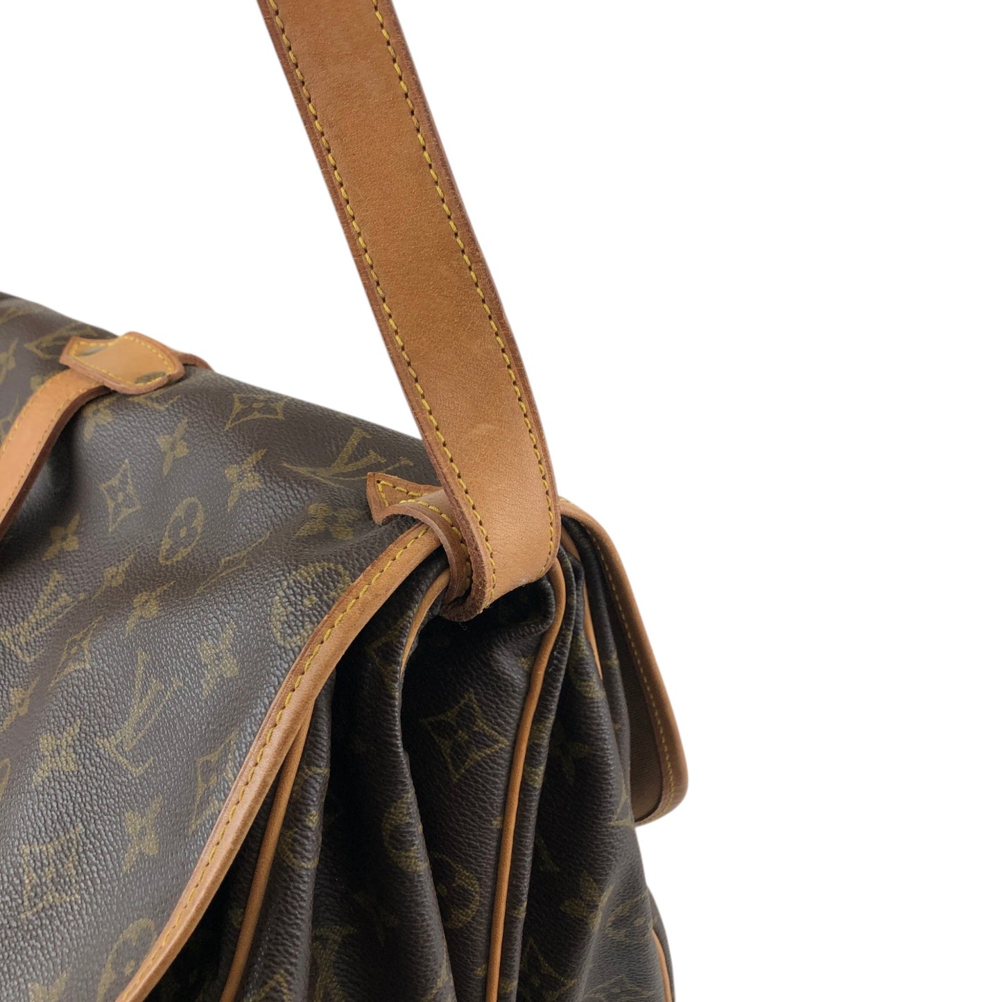 LOUIS VUITTON Monogram Shoulder bag Brown Vintage jer2hr