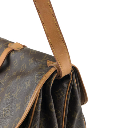 LOUIS VUITTON Monogram Shoulder bag Brown Vintage jer2hr