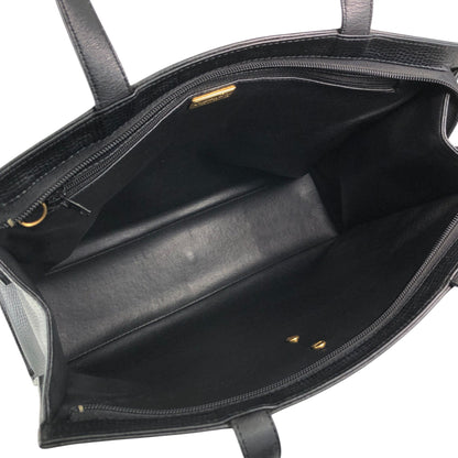 Christian Dior CD Logo Handbag Totebag Black Vintage 7e6azr