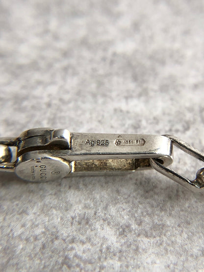 GUCCI Interlocking Bracelet Silver SILVER925 Vintage mviic5