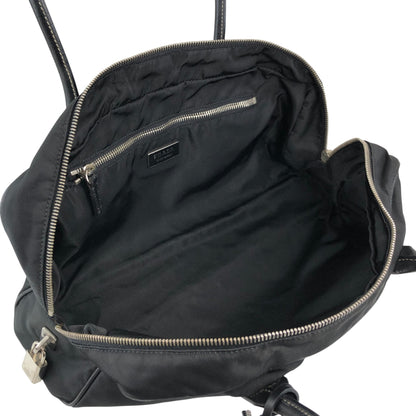PRADA Tessuto Triangle Logo Padlock Small Boston bag Handbag Black Vintage xxiw34