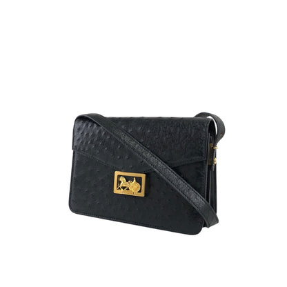 CELINE Horse Carriage Shoulder bag Black Vintage d66xv8