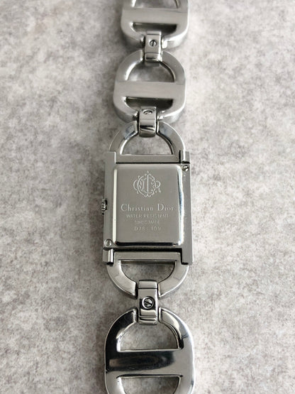 Christian Dior Quartz Watch Silver D78-109 Vintage esyj68
