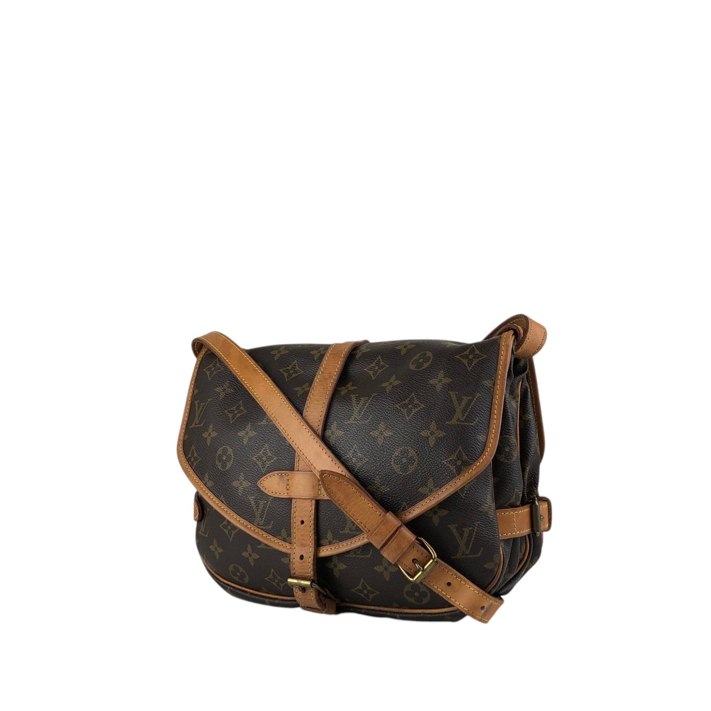 LOUIS VUITTON Monogram Shoulder bag Brown Vintage dzuvmj