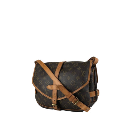 LOUIS VUITTON Monogram Shoulder bag Brown Vintage dzuvmj