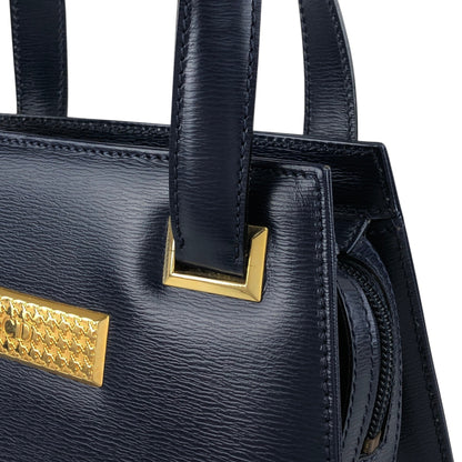 Christian Dior Logo Handbag Navy Vintage tx5uyv