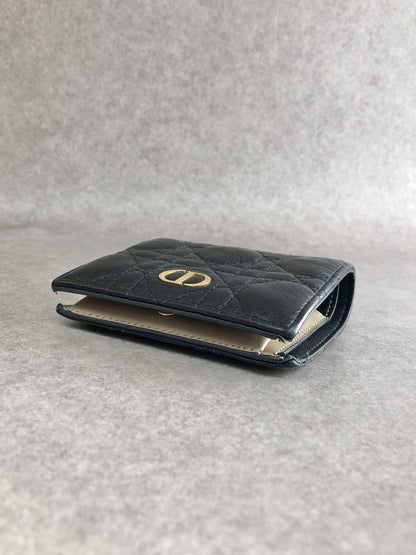 Christian Dior CD Logo Folded Wallet Black Vintage amw4xa