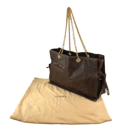 LOEWE Logo Chain Totebag Brown Vintage xy3fjn