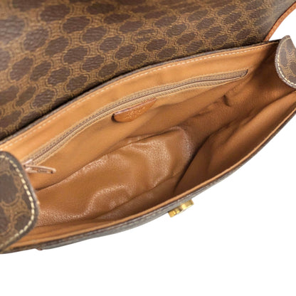 CELINE Macadam Blason Shoulder bag Brown Vintage ug57i6